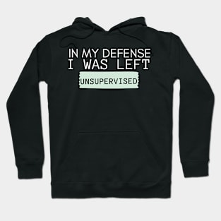 Funny In my defense i was left unsupervised Hoodie